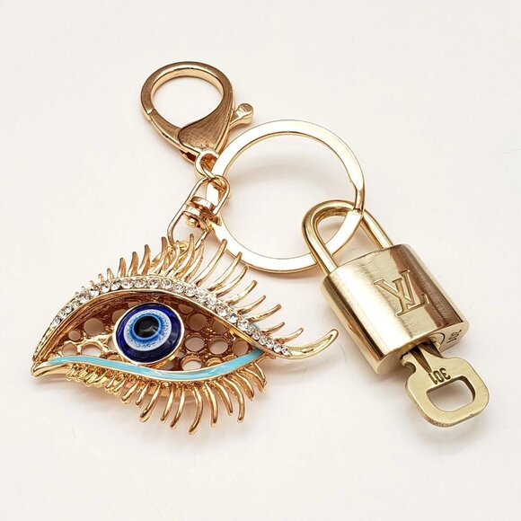 Authentic Louis Vuitton Lock & Key with unbranded Eye Bagcharm, Keycharm - Picture 7 of 8